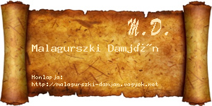 Malagurszki Damján névjegykártya